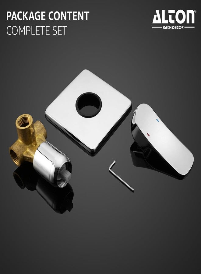 ALTON ARA19042, Brass, Single Lever Concealed Shower System with 2 Inlets and 1 Outlet | Bathroom Shower Taps | Silver - Image 4